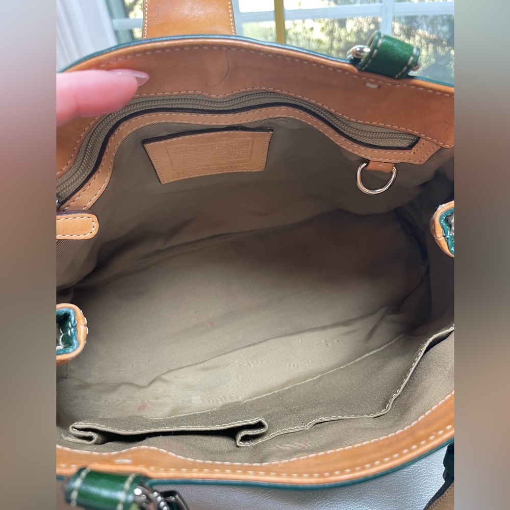 Coach Vintage Hamptons Signature Suede Stripe Satchel - Picture 9 of 17